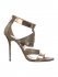Sandali dorati con tacco a stiletto